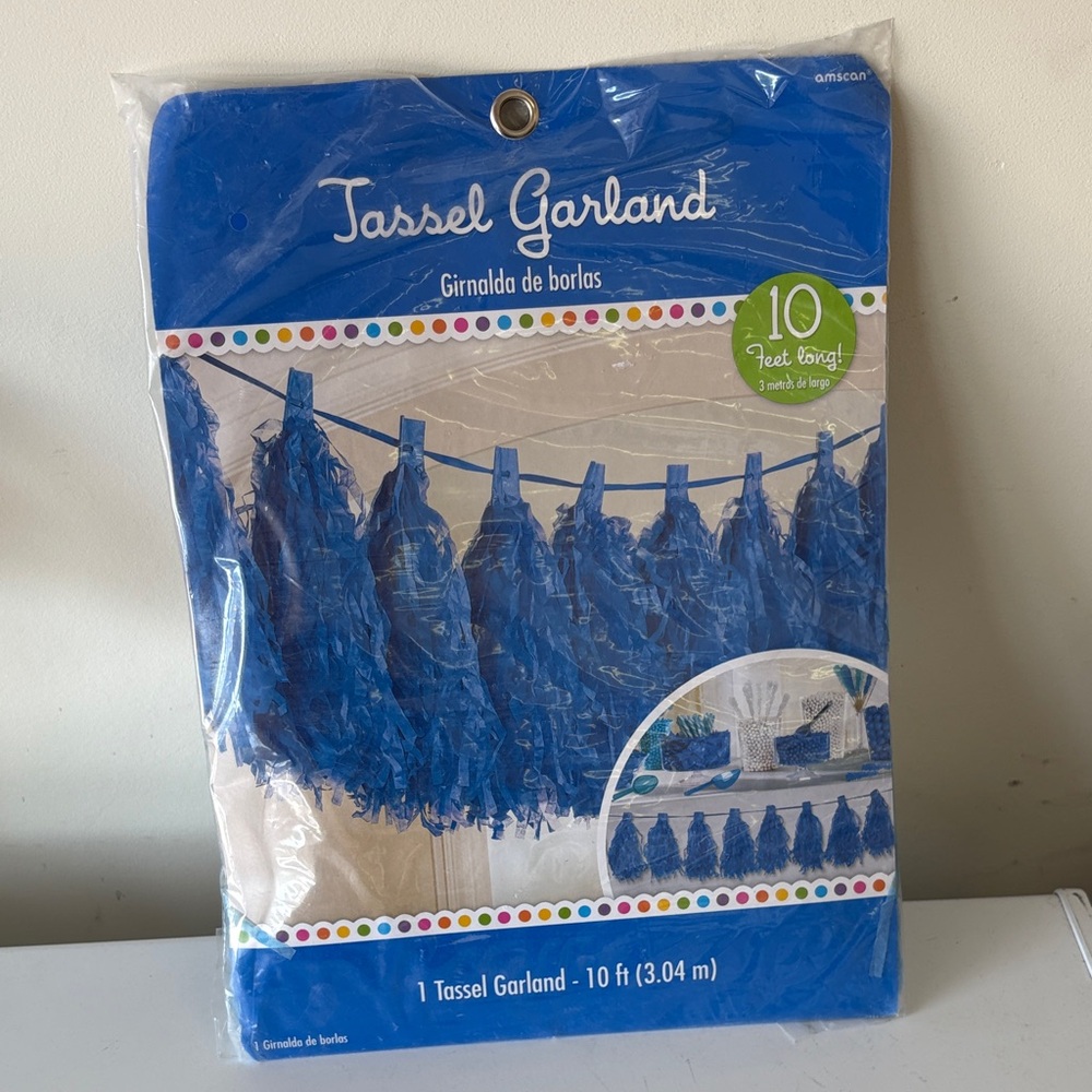 Blue Tassel Garland 10 ft